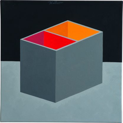 Udo Kaller | Rot-Orange in Grau
